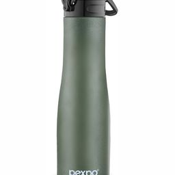 Pexpo Olive Green & Black 2 Pieces Textured Stainless Steel Leak Proof Water Bottle 1 Ltr-56