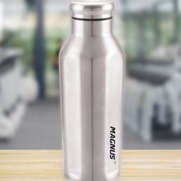 MAGNUS Silver-Toned Solid Stainless Steel Water Bottle-20