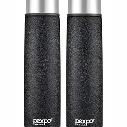 Pexpo Flamingo Black 2 Pieces ISI Certified Thermosteel Hot flask Insulated Bottle 750 ml-image-43