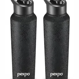 Pexpo Black 2 Pcs Stainless Steel Leak Proof Water Bottle 1 Ltr-image-65