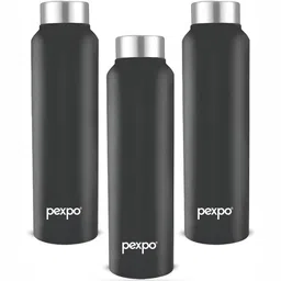 Pexpo Black 3 Pieces Stainless Steel Water Bottles 750 ML Each-5