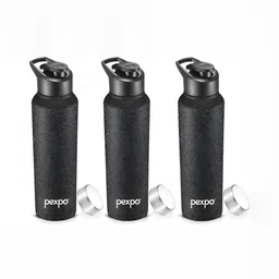 Pexpo Black 3 Pieces Stainless Steel Water Bottle-8