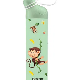 Pexpo Green & Brown Printed Stainless Steel Double Wall Vacuum Flask Water Bottle 500 ml-51