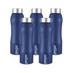 Pexpo Blue 5 Pieces Stainless Steel Single Wall Vacuum Water Bottle 1 L Each-image-96