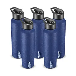 Pexpo Blue & Black 5 Pcs Stainless Steel Single Wall Vacuum Sipper Water Bottle 1 L Each-image-87