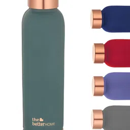 The Better Home Teal & Copper Toned BPA Free Copper Water Bottle 1 L-48