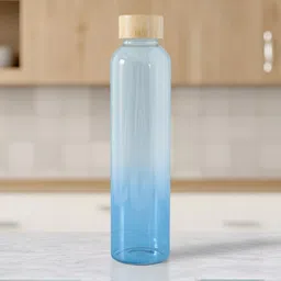 The Better Home Blue Borosilicate Single Wall Vacuum Glass Water Bottle-19