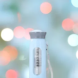 WELOUR Blue & Grey Glass Water Bottle 380 ml-image-20