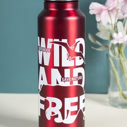 MARKET99 Red Printed Single Vacuum Insulated Stainless Steel Water Bottle 750 ml-47