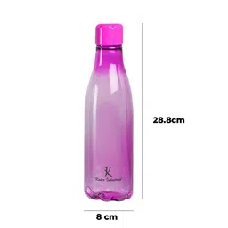 Kuber Industries Set of 4 Pink BPA Free Round Plain Plastic Refrigerator Bottles image 5