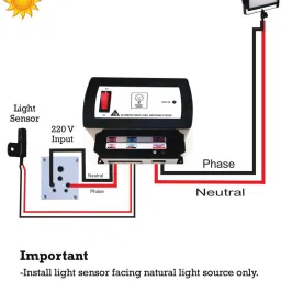 Me-TECH INNOVATIONS MOHALI :Day Night Light Switching System (4000 Watts) Wired Sensor Security System image 4