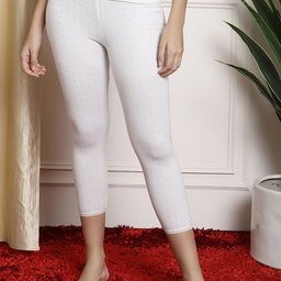 Kanvin Women Self Design Mid-Rise Thermal Bottom-image-92
