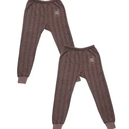 VIMAL JONNEY Kids Pack Of 2 Striped Cotton Thermal Bottoms-picture-34