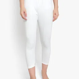 SKY HEIGHTS Women White Cotton Thermal Bottoms-image-109