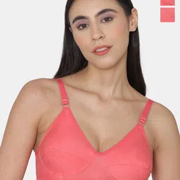 KOMLI Pack of 3 Non Padded Super Cotton Minimizer Bra-image-76