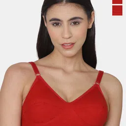 KOMLI Pack Of 3 Minimiser Super Non Padded Cotton Bras-image-75