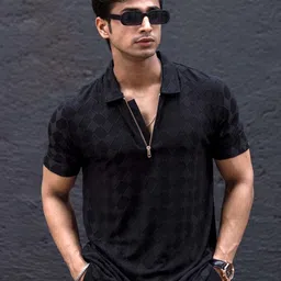 Maniac Men Polo Collar Slim Fit T-shirt-image-69