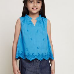 The Tribe Kids Girls A-Line Fit Cut Away Collar Sleeveless Lounge Wear Top-picture-10