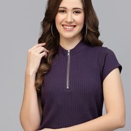 Strong And Brave Odour Free High Neck Ribbed Cotton Top-5