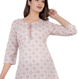 BAESD Geometric Printed Cotton Regular Top-10