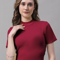 FBAR High Neck Short Sleeves Cotton Top-picture-47