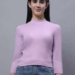 FBAR High Neck Fitted Crop Cotton Top-image-95