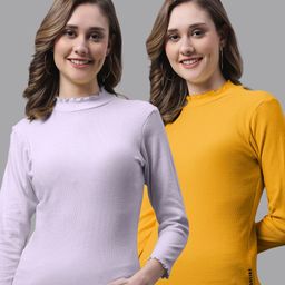 FBAR Pack Of 2 Ribbed Fitted Cotton Top-image-72