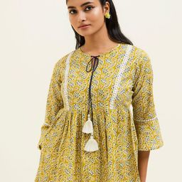 Jaipur Kurti Printed Cotton Gathered Top-picture-2