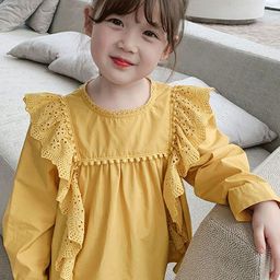 LULU & SKY Puff Sleeve Cotton Top-image-44