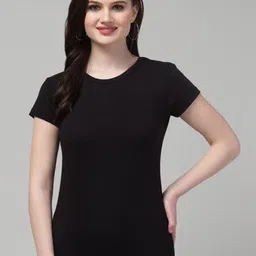 Trend Level Round Neck Short Sleeves Cotton Top-image-42