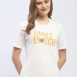 Madame Typography Printed Round Neck T-shirt-picture-10