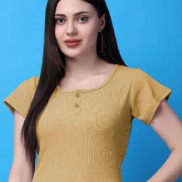Bitterlime Round Neck Cotton Top-image-93