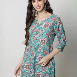 KALINI Ethnic Motifs Printed Pure Cotton Kurti-image-98