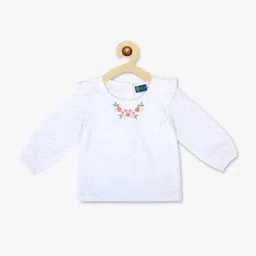 YK Girls Floral Self Design Cotton Puff Sleeves Top-picture-42