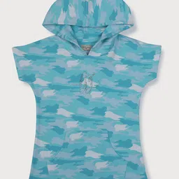 Gini and Jony Girls Abstract Printed Extended Sleeves Hooded Cotton Top-picture-3