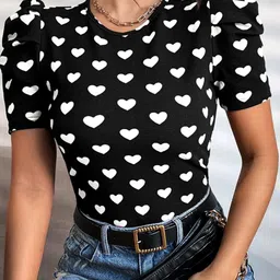 RAJOVATI White Polka Dot Print Cotton Top-picture-36