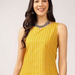 Anouk Geometric Printed Sleeveless Cotton Top-2