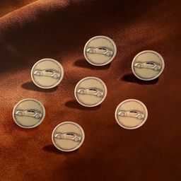 COSA NOSTRAA Set of 7 Circular Daring Deer Buttons-11