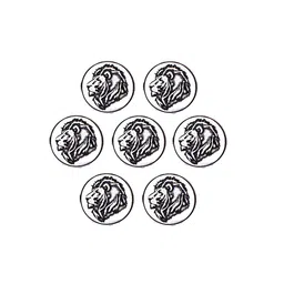 COSA NOSTRAA Set Of 7 Circular Daring Deer Textured Buttons image 2