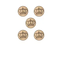 COSA NOSTRAA Set of 5 Circular Daring Deer Textured Buttons image 4