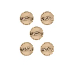 COSA NOSTRAA Set of 5 Circular Daring Deer Textured Buttons image 3