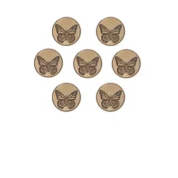 COSA NOSTRAA Set of 7 Circular Daring Deer Textured Buttons image 5