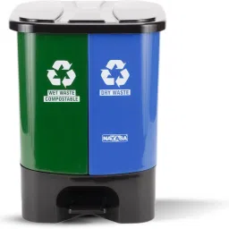 2 In 1 Dustbin Small | 19 Liter | Pedal Dustbin | Wet & Dry Waste Bin | Plastic Dustbin-picture-27