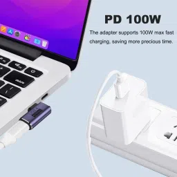 microware USB C 90 Degree Right Angle Type C Male to Female Adapter40Gbps Data Transfer USB Adapter image 2