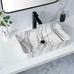 BIG SIZE DESIGNER PREMIUM TABLE TOP COUNTER TOP WASH BASIN 24x14x5 slate 411 glossy Table Top Basin-image-13