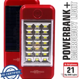 Rechargeable Dual Mode Solar + USB Charge 21 Big SMD LED Mobile Charging Port 3 hrs Torch Emergency Light-22