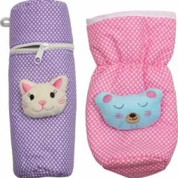 High Quality Dot print Cotton Bottle Cover zipper and pouch (Multicolor)-image-64