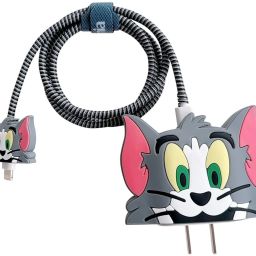 SwapME Cute Cartoon Charger Protector Case Compatible for iP18W 20W USB-C Power Adapter Cable Protector-image-77