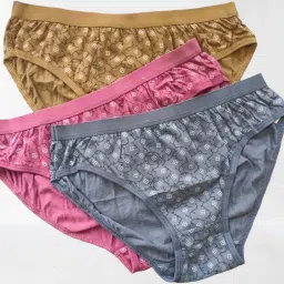 Pack of 3 Women Hipster Multicolor Panty-image-50