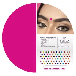 PERPAA Set of 16 Premium Velvet Multicolor Kumkum Bindi Flaps - Multicolored image 5